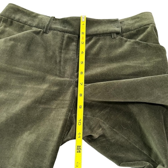Charles Nolan Olive Green Velvet Pants Size 6 New York Designer Academia Soft - Picture 7 of 15